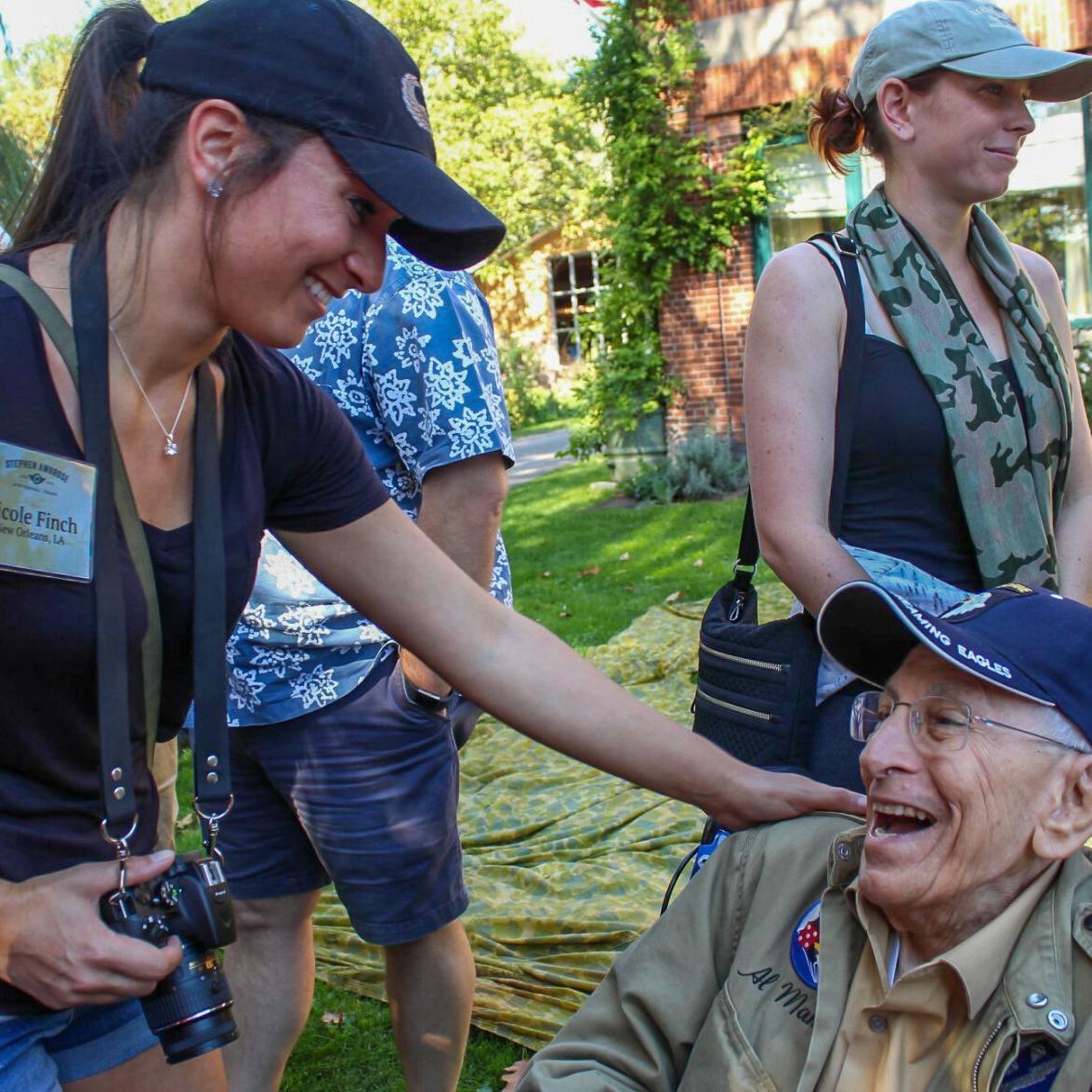 Nicole Finch interacts with a veteran.jpg